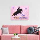Ich spiele mit Ponies Leinwanddruck (Insitu (Wohnzimmer))