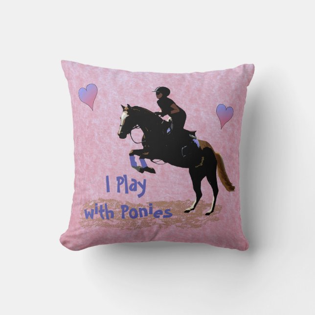 Ich spiele mit Ponys Kissen (Vorderseite)