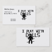 Ich spiele mit Puppen-Voodoo Visitenkarte (Vorne/Hinten)