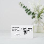 Ich spiele mit Puppen-Voodoo Visitenkarte (Stehend Vorderseite)