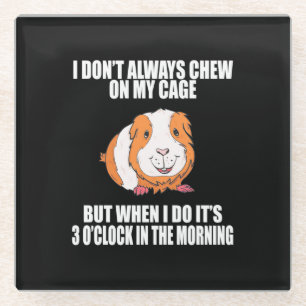 Ich spiele morgens mit Guine Pig Glasuntersetzer