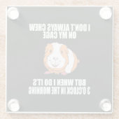 Ich spiele morgens mit Guine Pig Glasuntersetzer (Rückseite)