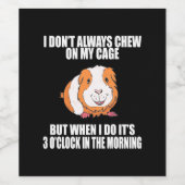 Ich spiele morgens mit Guine Pig Weinetikett (Einzelnes Label)