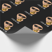 Ich spiele nach Ohr Funny Saxophone Puff Dark BG Geschenkpapier (Ecke)