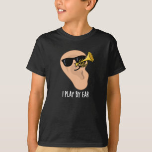 Ich spiele nach Ohren lustige Musik Puppe Dark BG T-Shirt