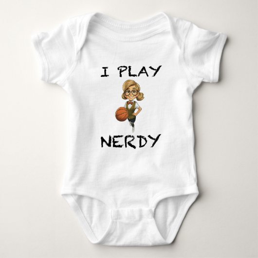 Ich spiele Nerdy Baby Strampler (Vorderseite)