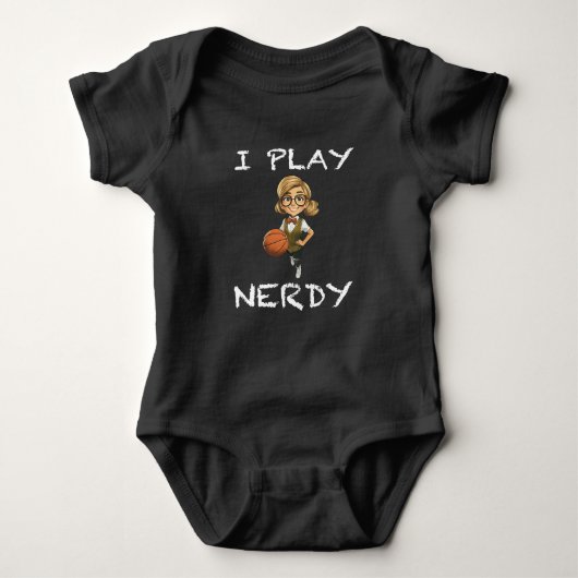 Ich spiele Nerdy Baby Strampler (Vorderseite)