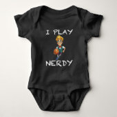 Ich spiele Nerdy Baby Strampler (Vorderseite)