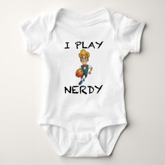 Ich spiele Nerdy Baby Strampler (Vorderseite)