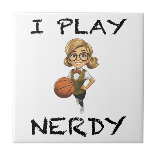 Ich spiele Nerdy Fliese (Vorderseite)