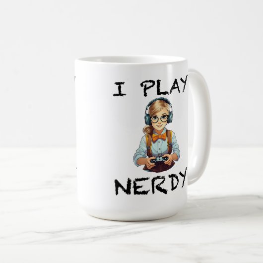 Ich spiele Nerdy Gamer Kaffeetasse (VorderseiteRechts)