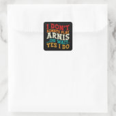 Ich spiele nicht immer Arnis, oder warten, bis ich Quadratischer Aufkleber (Tasche)
