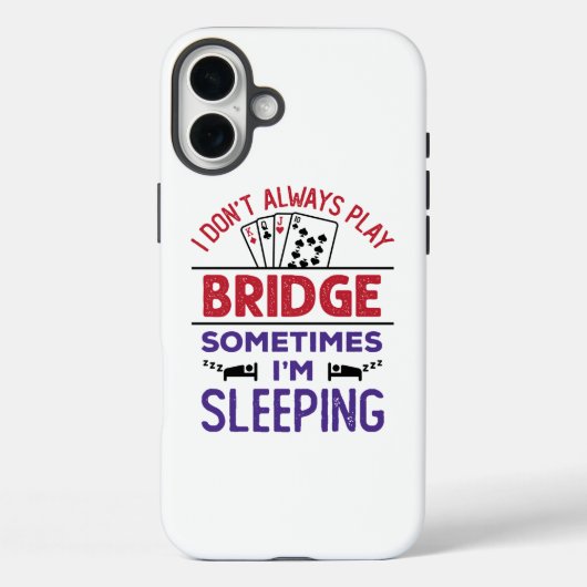 Ich spiele nicht immer Bridge, manchmal schlafe ic Case-Mate iPhone Hülle (Rückseite)