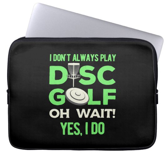 Ich spiele nicht immer Disk Golf Laptopschutzhülle (Vorderseite)