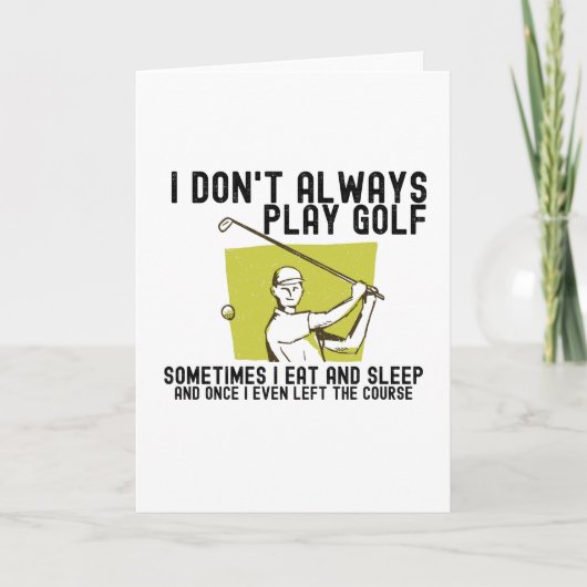 Ich spiele nicht immer Golf. Karte (Vorderseite)
