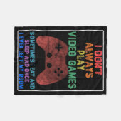 Ich spiele nicht immer Videospiele - Funny Gaming Fleecedecke (Vorderseite (Horizontal))