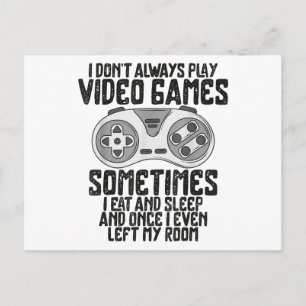 Ich Spiele Nicht Immer Videospiele Gaming Humor Lu Feiertagspostkarte