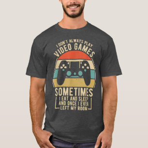 Ich spiele nicht immer Videospiele lustige Retro V T-Shirt