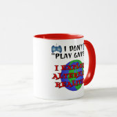 Ich spiele nicht Spiele, die ich erforsche Tasse (VorderseiteRechts)