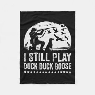 Ich spiele noch immer die Jagd auf die sonnige Ent Fleecedecke