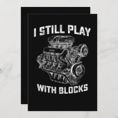 Ich spiele noch mit Blockautomaten Einladung (Vorne/Hinten)