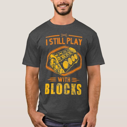 Ich spiele noch mit Blocks Racing Shirt man Gesche (Vorderseite)