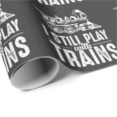 Ich spiele noch mit der Eisenbahn Geschenkpapier (Rolleneckpunkt)