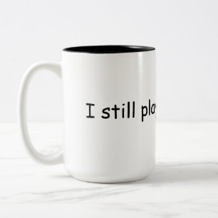 Ich spiele noch mit der Zug-Tasse Zweifarbige Tasse