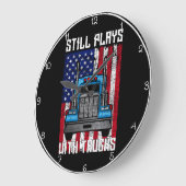 Ich spiele noch mit LKW Große Wanduhr (Winkel)