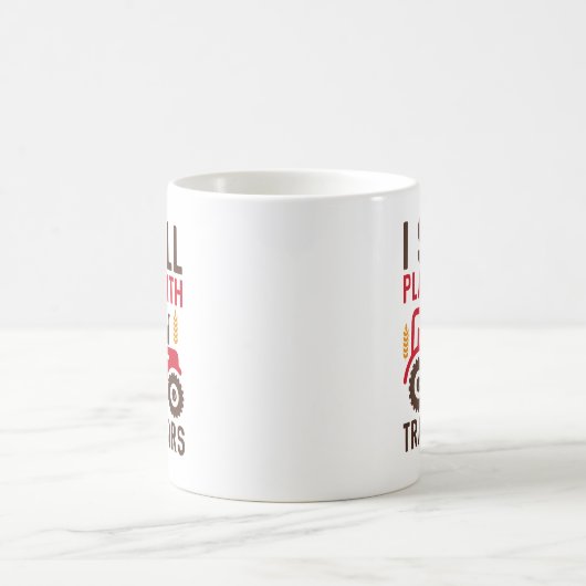 Ich spiele noch mit Traktoren Kaffeetasse (Mittel)