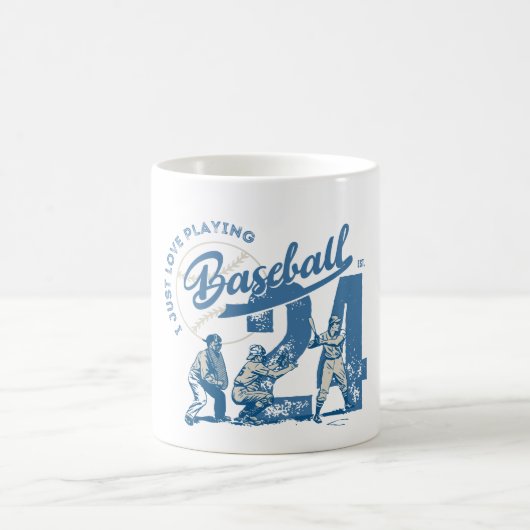 Ich spiele nur Baseball Liebe Kaffeetasse (Mittel)