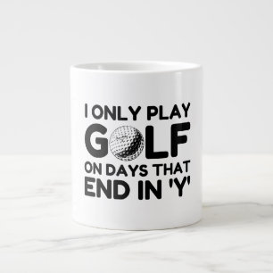Ich spiele nur Golf Jumbo-Tasse