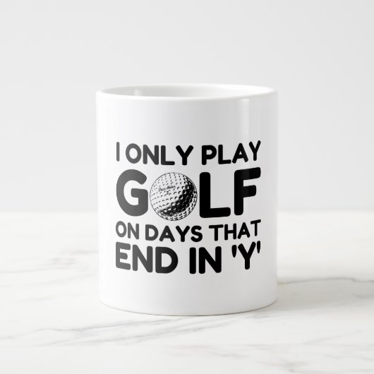 Ich spiele nur Golf Jumbo-Tasse (Vorderseite)