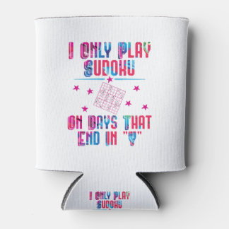 Ich spiele nur Sudoku Puzzle Herausforderung Dosenkühler