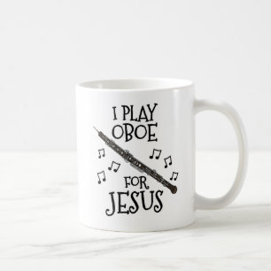 Ich spiele Oboe für Jesus, Christlicher Oboist-Mus Kaffeetasse