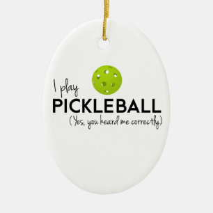 Ich spiele Pickleball Keramik Ornament