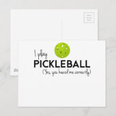 Ich spiele Pickleball Postkarte (Vorne/Hinten)