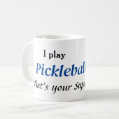 Ich spiele Pickleball-Supermacht Kaffeetasse (Vorderseite Links)