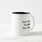 Ich spiele Pickleball, um meine Probleme zu vermei Zweifarbige Tasse (VorderseiteRechts)