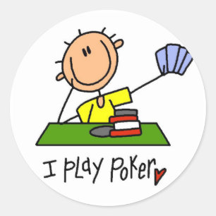 Ich Spiele Poker T-Shirts und Geschenke Runder Aufkleber