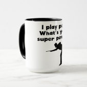 Ich spiele Pool-SuperPower Tasse (Vorderseite Links)