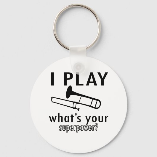 Ich spiele Posaune Schlüsselanhänger (Vorderseite)