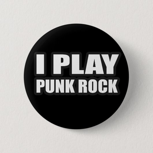ICH SPIELE PUNKfelsen für die Punkbandmädchen Button (Vorderseite)