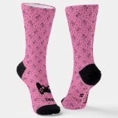 Ich spiele Rosa Crew Socken (Gewinkelt)