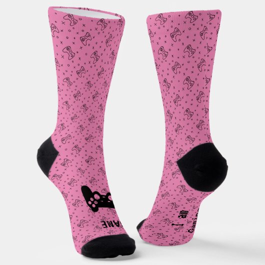 Ich spiele Rosa Crew Socken (Gewinkelt)