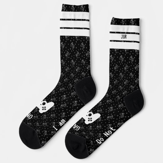 Ich spiele schwarze Crew Socken (Linkes Detail)