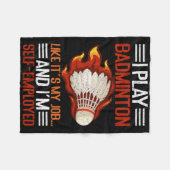 Ich spiele so, als wäre es meine Arbeit und ich bi Fleecedecke (Vorderseite (Horizontal))