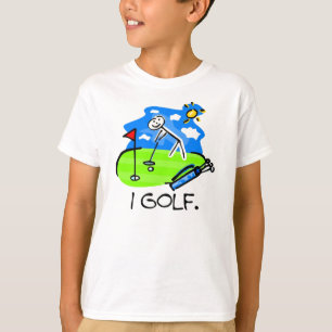 Ich spiele Strichmännchen-T - Shirts Golf