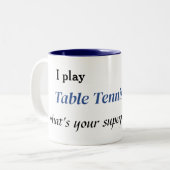 Ich spiele Tischtennis, Superheld Zweifarbige Tasse (Vorderseite Links)