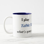 Ich spiele Tischtennis, Superheld Zweifarbige Tasse (Links)